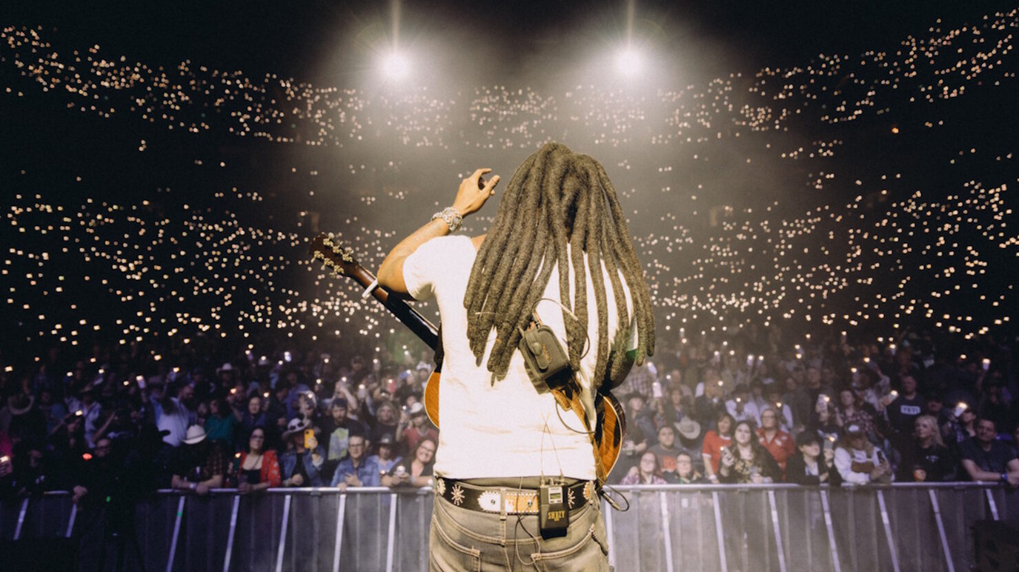 Shaboozey performing live on stage
